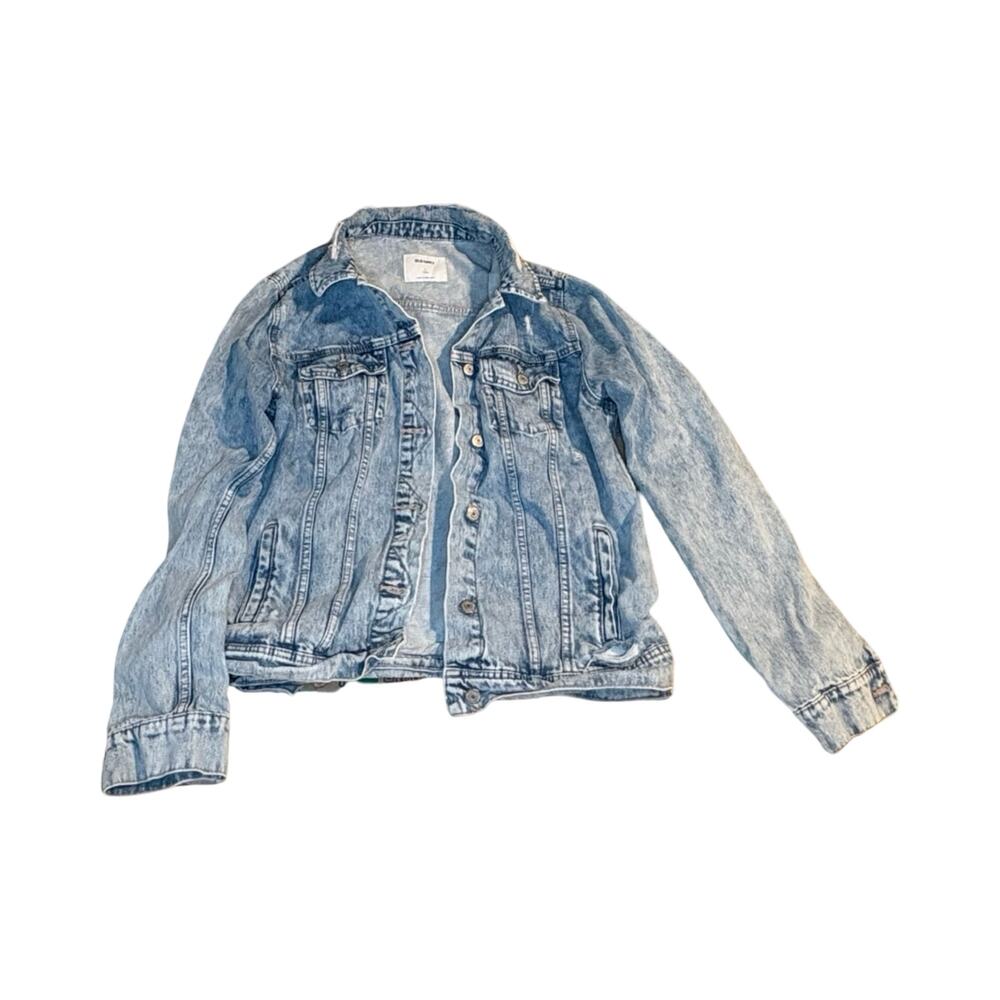 Old Navy Women's Acid Wash Denim Jacket - Size L